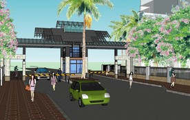 中式景观大门SU模型