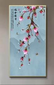 原创玄关玉兰雅啥兰香装饰画壁画