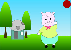 卡通小猪矢量图