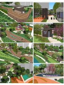 绿化栈道景观模型