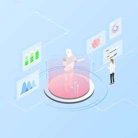 UI设计2.5D互联网场景立体