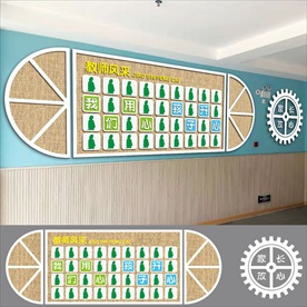 幼儿园教师风采一岗位览表文化墙