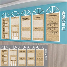 幼儿园食堂公示公开栏文化墙