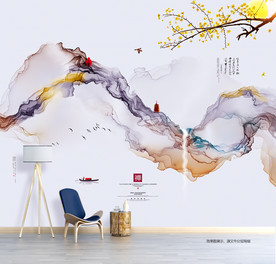 新中式 水墨画 山水画 装饰画