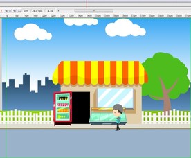 男子在小吃店门口没卖东西8秒