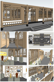 中式展厅馆装饰