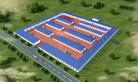 厂区模型鸟瞰图