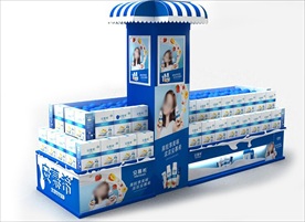 牛奶酸奶包柱促销3d模型