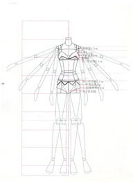 内衣设计款式图模板AI矢量图