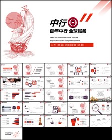 精美中国银行工作总结汇报PPT