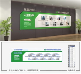 绿色企业文化墙