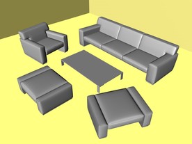 室内模型 沙发模型 欧式客厅