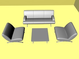 室内模型 沙发模型 欧式客厅