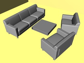 室内模型 沙发模型 欧式客厅