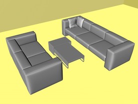 室内模型 沙发模型 欧式客厅