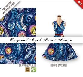 矢量星空四方连续图案