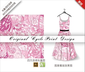 矢量抽象四方连续纹样