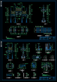 CAD中式牌坊施工图