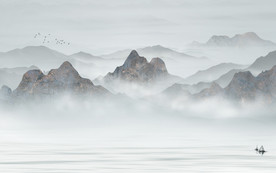 意境山水画 TIF分层画