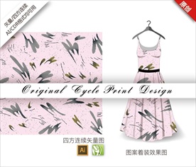 矢量抽象涂鸦四方连续