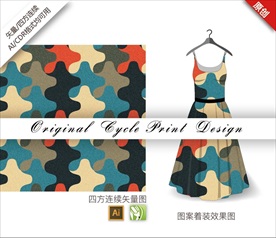 抽象拼图几何四方连续