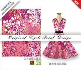 矢量抽象色块四方连续