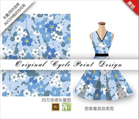 矢量抽象樱花四方连续