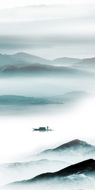 新中式山水玄关