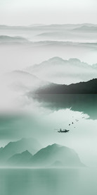 新中式山水玄关