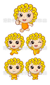 卡通菊花精灵2019