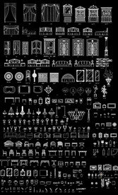 欧式立面家具图库