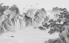 新品中国风山水画 TIF分层