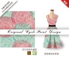 矢量抽象几何线条四方连续