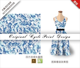 矢量中国风柿子四方连续