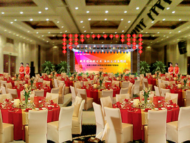 工商银行晚宴布置布局搭建效果图