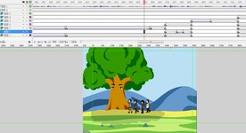 行路人和梧桐树29秒