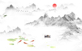 新品山水画 TIF分层 中式