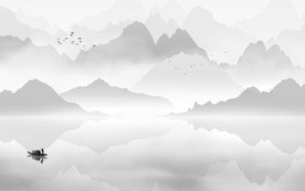 山水精美新国画 TIF分层