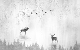 森林北欧新装饰画 TIF分层