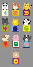 可爱卡通动物数字识字牌