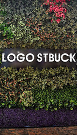 大气绿色绿植门头造型设计