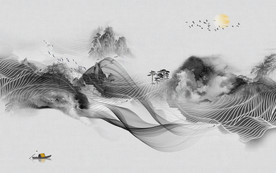 水墨奢华新装饰画 TIF分层