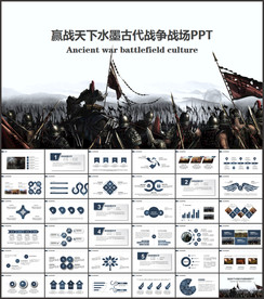水墨中国风赢战天下古代战争战场