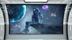 宇宙星球宇航员背景墙