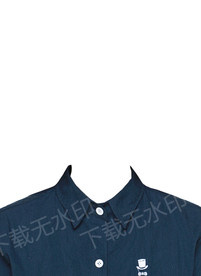 证件照深色衬衫女生模板