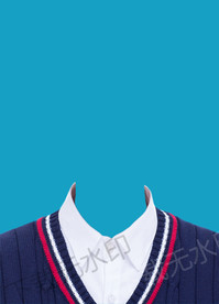 学院风证件照女生衣服模板