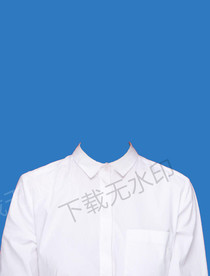证件照半身白衬衫模板