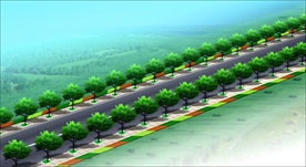 道路绿化效果图