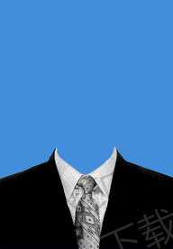 黑色证件照男士西装