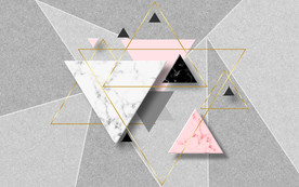 抽象几何图形北欧电视背景墙